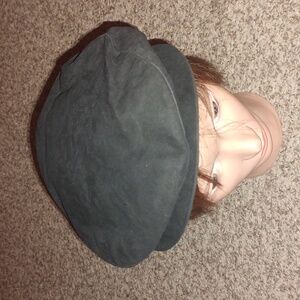 Vintage Northern Cap Suede Golf Paperboy Black Hat Made in USA